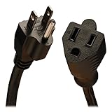 Tripp Lite Standard Power Extension Cord 10A, 18AWG (NEMA 5-15P to NEMA 5-15R) 25-ft.(P022-025)
