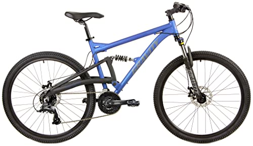 Gravity FSX 29DLX 24 Dual Suspension Mountain Bike with Disc Brakes Satin Nautical Blue (21 inch = XL fits* 6'2
