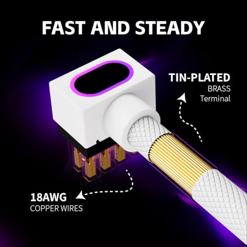 Image of 8PIN GPU Extension Cable, ARGB PC Cable with 5V 3Pin,18AWG 90 Right-Angle Design for Cleaner PC Builds,Male-to-Female Connectors Suitable for Various GPU and Power Supply.30CM(White-GPU-Clip B)