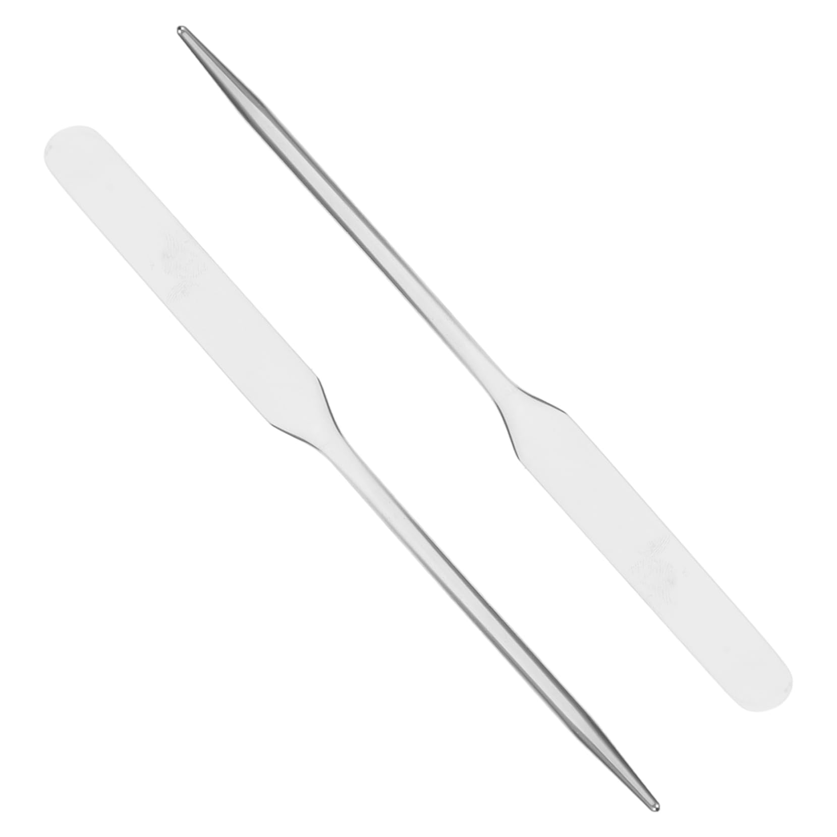 Beatifufu Long Makeup Spatula Stainless Steel Cosmetic Spatula for Blending Nail Art