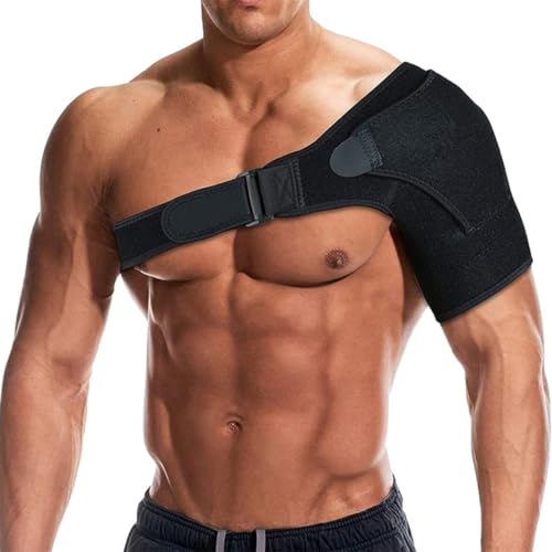 Suppor d'épaule, Attelle Épaule à Bandage Réglable, Réglable Épaulière Néoprène avec Coussinet à Pression, pour Déchirure de La Coiffe des Rotateurs,...