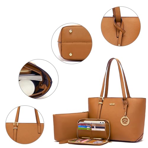 Image of Purses And Wallets Set For Women Work Tote Satchel Handbags Shoulder Bag Top Handle Totes Purse With Matching Wallet