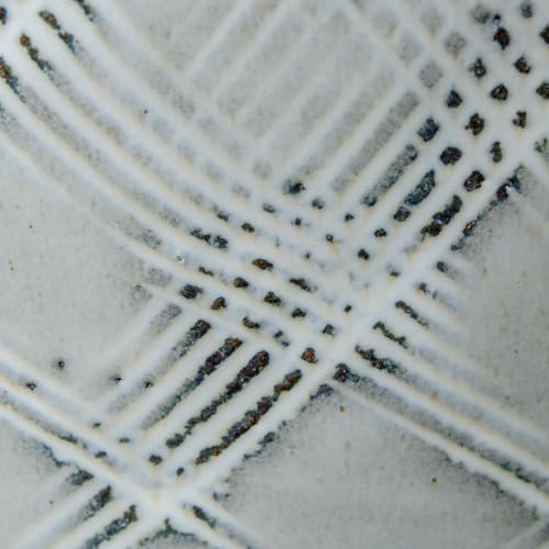 Maceteros céramique blanc laqué deco rayé cache-pot design d'intérieur - 7