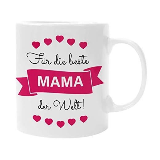 Mamma gåvor 'I Mug med texten "Für die Beste Mama der Welt' (röd) I present till mamma från dotter son I födelsedagspresent till mamma