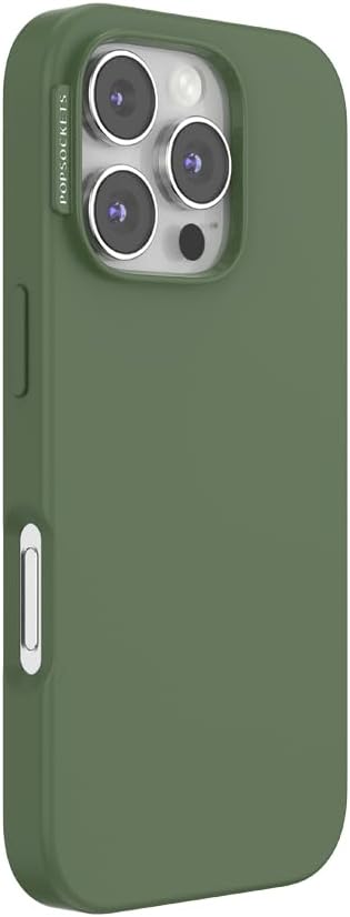 PopSockets iPhone 16 Pro Phone Case with MagSafe, Wireless Charging Compatible, Green - Olive