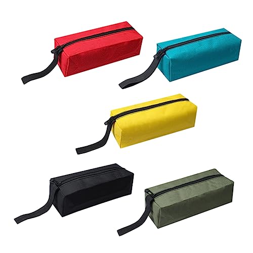 Mipcase 5pièces Pochette Oxfords Étanche avec Zip Trousse De Rangement Petit Format Multifonction pour Outils Et Accessoires Organiseur Robuste Et Protection Eau pour Usage Extérieur Et Vo