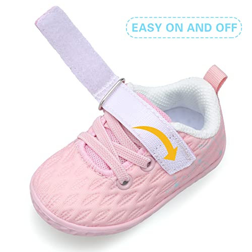 Feetcity Baby Sneakers Boys Girls Infant First Walking Shoes Anti-Slip Sneaker Crib Shoes 12-18 Months Infant #TOP2