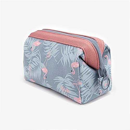 Grande Capacité 1 pcs femmes sac imperméable cosmétiques sacs de maquillage Flamingo de voyage organisateur Kits sacs de maquillage toilette portable Esthéticienne (Color : Grey flamingo) Cover