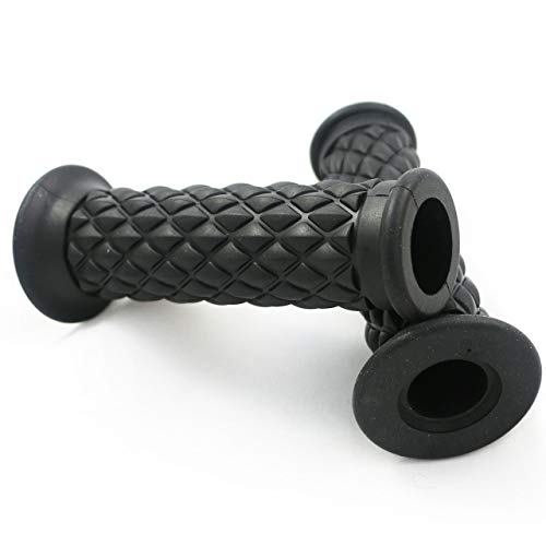 Yibid Motorcycle 7/8" Hand Grips Non Slip Rubber Open Bar End Thruster Grips Comfort Grip For 22Mm 7/8 Inch Handlebar Custom Racer Sport Street Bikes (Balck Grips) #TOP1