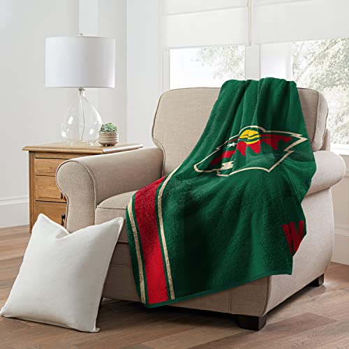 Northwest The Company NHL Polyester Sherpa Throw Blanket 50X60, Minnesota Wild