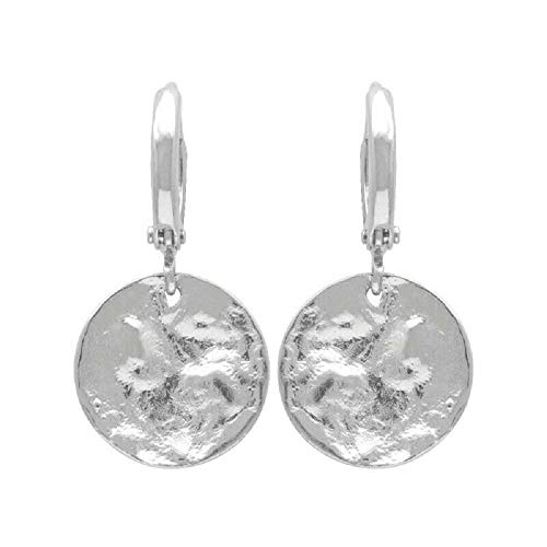Créoles pastille froissée argent 925 pour illuminer vos tenues de bureau
