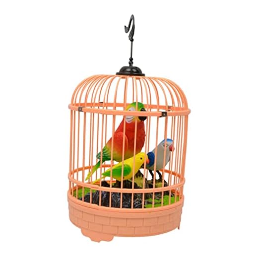 Ipetboom gaiola de pássaro de controle de voz Brinquedo de pássaro de plástico Brinquedo eletrônico de animal papagaio de gravação elétrica brinquedo elétrico para gatos Brinquedos infantis