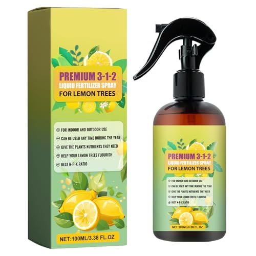 Fertilizante líquido - 1.93x6.22 pulgadas de crecimiento de crecimiento para limón, niebla profesional con rico en nutrientes, refuerzo de plantas para hojas saludables, raíces fuertes, floración, des