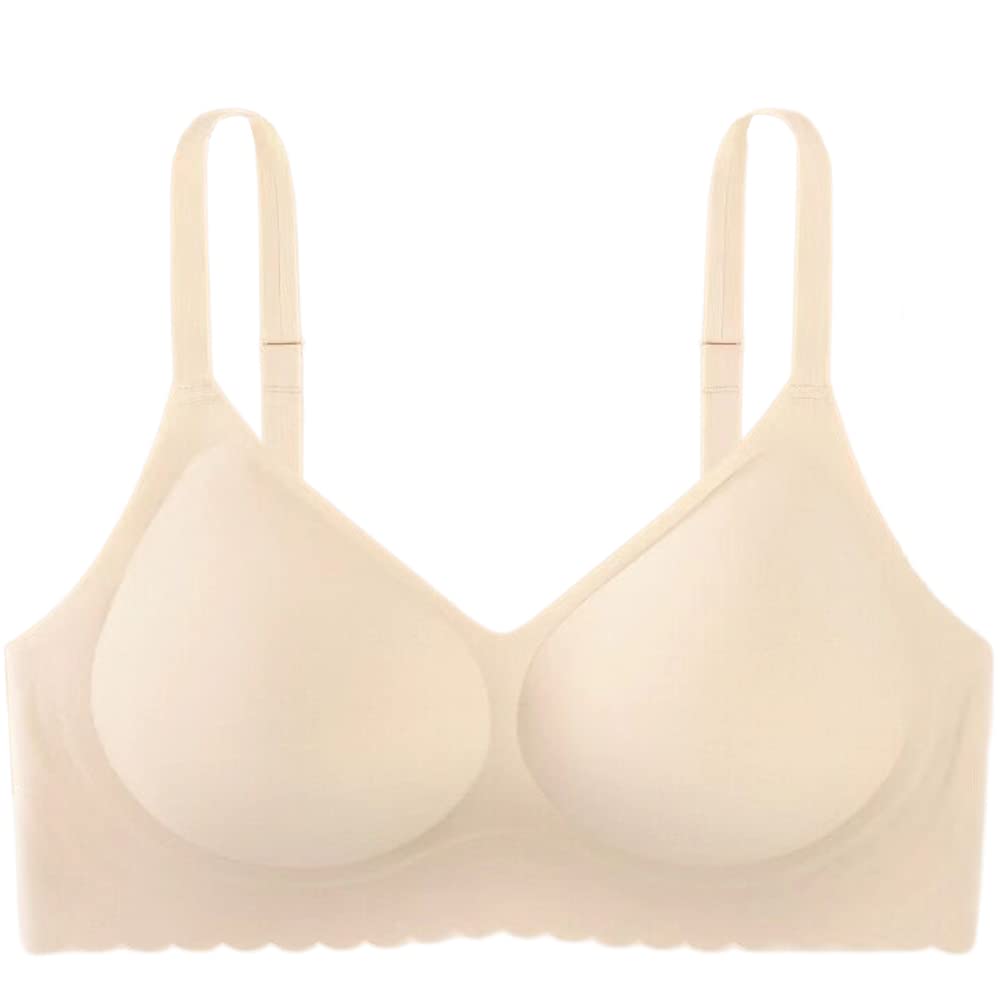 Dress CiciNylon-Comfort Seamless Bra with Built-in Soft Silicone Strip Push Up Bra