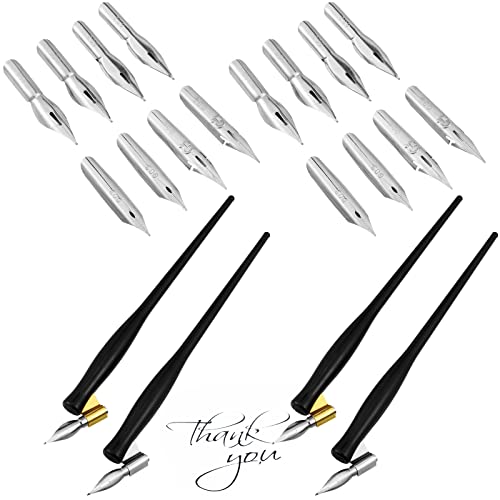 Zonon Oblique Calligraphy Dip Pen Set (2 Sets)