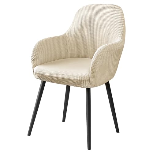 heavenlife Stuhlhussen mit Armlehne Samt, Sessel Schonbezug MaisköRner, Elastischer Stuhlbezug, Stuhlhussen Bezüge Universal, Bezug Stuhl Abnehmbare für Esszimmer Wohnzimmer Hochzeit Deko (Khaki)