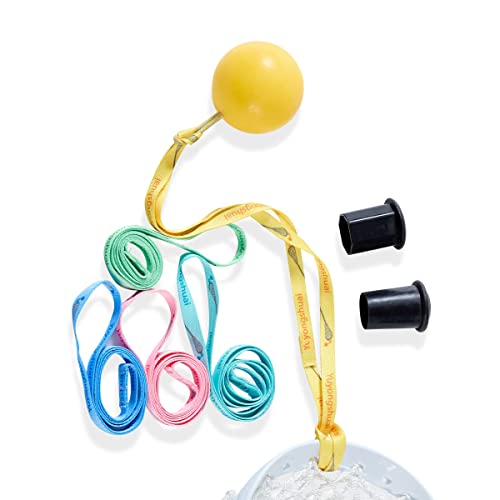 Yuyongshuai Lacrosse Training Equipment ,Lacrosse Practice Cradling, Lacrosse Rebounders for Youth, Includes: 1 Ball, 5 Ropes, 2 Rubber Sleeves.