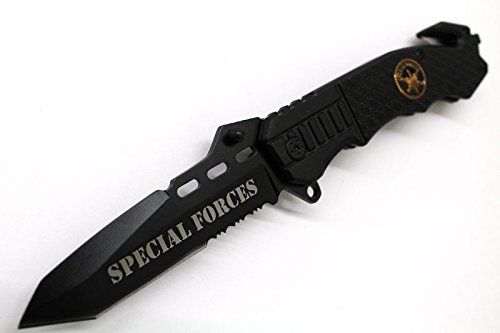 Snake Eye Tactical " SPECIAL FORCE " Rescue Folder Spring Assist Knife 4.5"