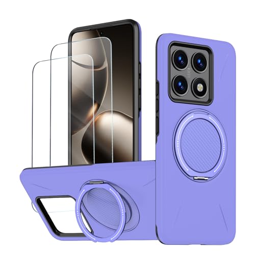 Reviews de Xiaomi 360 al mejor precio. 40 TUNKARMOR Funda para Xiaomi 14T Case Incluye Protector de Pantalla, Funda para Xiaomi 14T Protectora Resistente a caídas con Soporte Integrado de 360° -Morado