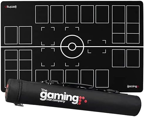 The Gaming Mat Company Tapete de juego de Pokémon compatible con 2 jugadores con funda de transporte, 28 x 18 x 0.16 pulgadas, tapete de batalla