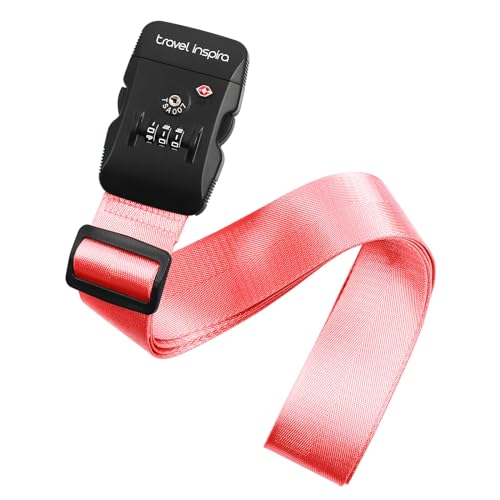Image of Travel Inspira Luggage Straps for Suitcases with TSA Lock, Protect Your Luggage Anti-Burst, High Visibility Color, Easy to Identify Luggage Adjustable Heavy Duty Belt for 20-28 Inch Suitcases