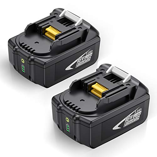 50% Off Discount Abaige 2 Pack 18V 5.0Ah BL1860B-2 Lithium Battery Replace for Makita 18V Battery BL1860 BL1850 BL1840 BL1830 LXT-400 18-Volt Cordless Power Tools Batteries