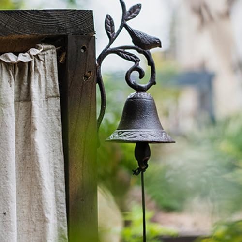 Sinos de jantar decorativos antigos para entrada externa - adoráveis pássaros montados na parede sin