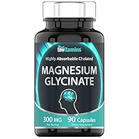Chelated Magnesium Glycinate Capsules (300 MG x 90 Count) | For Women & Men | Highly Absorbable | May Promote Calm & Sleep, and Stress & Frustration Relief* | Muscle Support* | Non-GMO | by TNVitamins