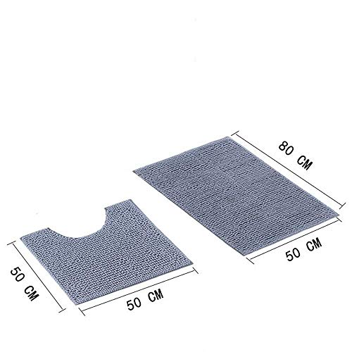 L.BAN Badematten-Set, 2-teiliges langes U-WC-Sockelmatte Weiche saugfähige Maschine Waschbar für Badezimmerdusche… – Bild 7