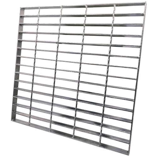 Image of Galvanized Steel Drain Grate, Driveway Channel Cover 20x20 in