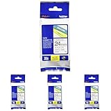 Brother cassette ruban laminé TZE-251 blanc/noir 24 mm