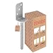 Produktbild TRIBECCO® L-Pfostenträger mit Riffeldolle mit Betonanker aus Riffelstahl feuerverzinkt Breite 50 mm Länge des Riffelstahl 200 mm