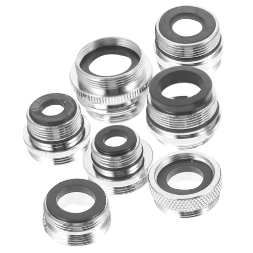 lurrose 7個 点 蛇口アダプター ホース接続用 キッチンシンク対応 多銅製エアレーター 水栓用変換ジョイント ガーデンホース接続可能 ポータ
