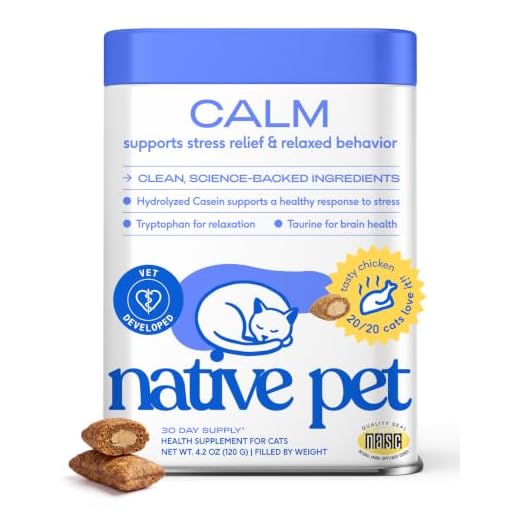 Native Pet Cat Calming Treats - Chicken Flavored Calming Chews for Cats