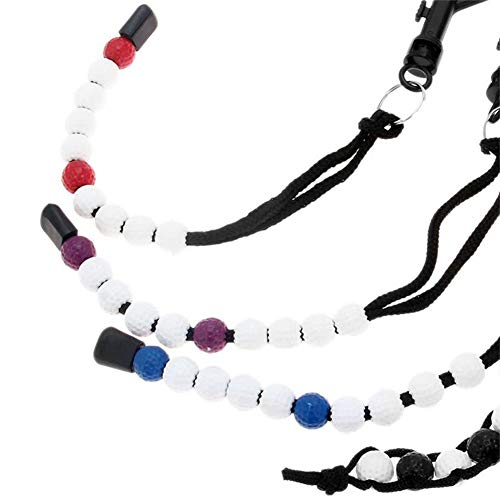 ounter Aid Beads Remenber Professional Portable hain Nylon Putt Training Durable with Lip Golf Score(Purple)