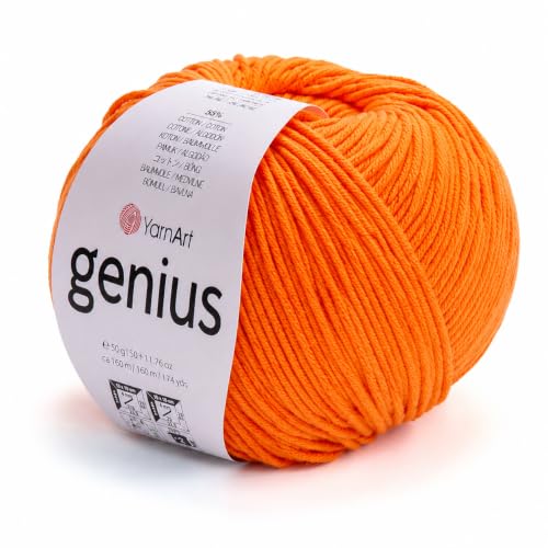 Image of YarnArt Genius Soft Cotton Blend Yarn, 1 Pack (1.76 oz / 174 Yds)
