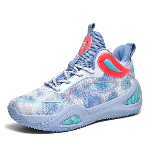 Image of Womens Mens Basketball Shoes High Top Fashion Volleyball Sneakers Breathable Lace Up Non Slip Sport Outdoor Shoe for Unisex