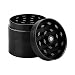 Produktbild Intirilife Grinder in METALLIC SCHWARZ  4-teiliger Küchen Crusher aus Metall zum Zerkleinern und Schreddern von Kräutern, Gewürzen, Tabak, Pflanzen, Teeblätter etc.  Mit Pollen Filter und Schaber