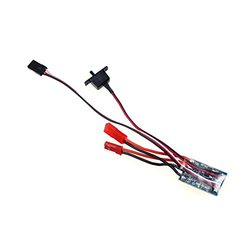 Qwinout Rc Esc 10A Brushed Motor Speed Controller 1/16 1/18 1/24 For Car Boat Tank No Brake / With Brake (No Brake,4 Pcs) #TOP4