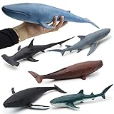 Mostop Sea Animal Toy for Kids 6 Pack 14.5'' Large Size Ocean Sea Marine Animal Figures, Realistic O