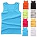 Toddler Kids Basic Solid Sleeveless Tank Top Kids Comfy Cotton Tee Shirts for Boys and Girls 2-14 Years