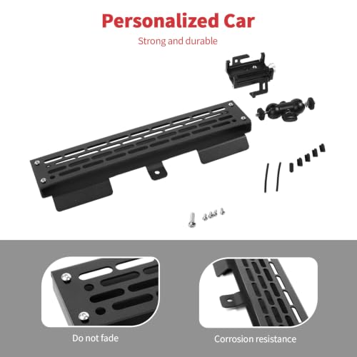 Image of Linskip Metal Dash Mount Phone Holder Compatible with 2021-2025 2026 Ford Bronco Raptor & Bronco 2 /4 Door, Custom Fit Phone Mount Expansion Platform
