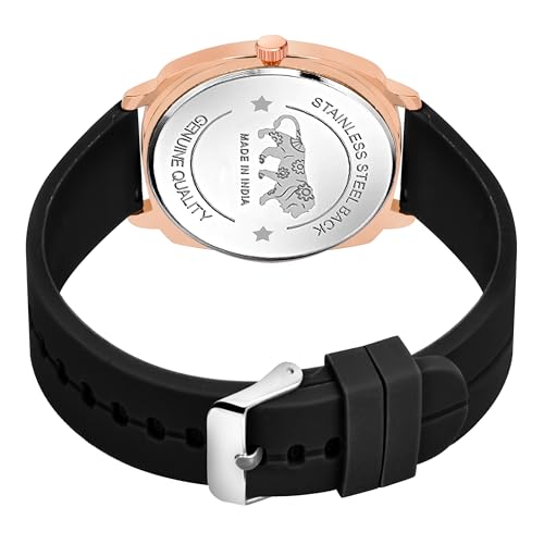 Image of styledose Minimalist dial Softest Adjustable Silicon Belt Quartz Analog Date Display Wrist Watch for Men