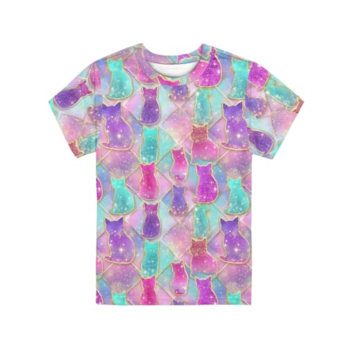 Image of ENLACHIC Girls Teens Pink Flamingo Printed Summer Short Sleeve T-Shirts Cute 3-16 Years