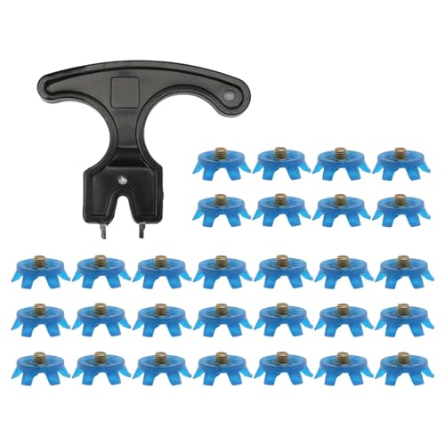 Zapatos de golf clavos de repuesto con tornillo de material flexible para evitar resbalones 7