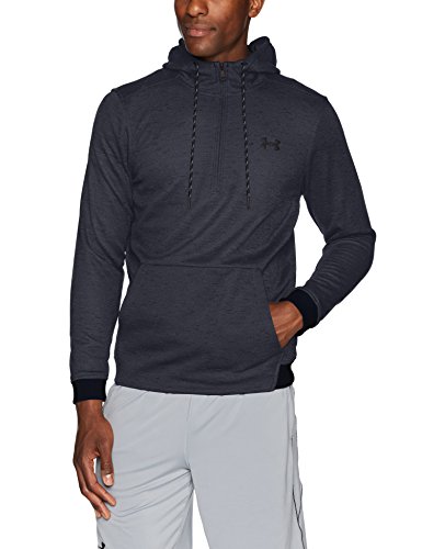 Under Armour Men's Armour Fleece 1/2 Zip Hoodie, Black (001)/Black, Large