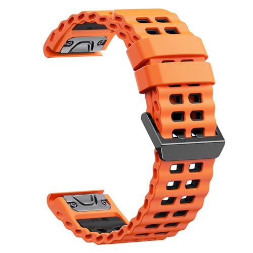 Compatible with Garmin Fenix 7/6/5/8 47mm Strap Quickfit 22mm Silicone Strap for Fenix 7 Pro/6 Pro/5 Plus/8 Pro 47mm Watch Band for Forerunner 965/935/945/955/745 Instinct 2/3/E 45mm Approach S60/S62