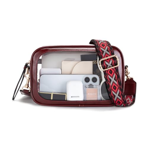 Image of Wuflyover Clear Bag for Stadium Events, Clear Crossbody Purse for Women