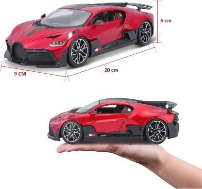 Image of VARIYA ENTERPRISE Exclusive Alloy Metal Pull Back Die-Cast Car Diecast Metal Pullback Toy Car with Openable 6 Doors,Light Music Boys Gifts Toys (1:24 Bugatti Divo-Multicolor)