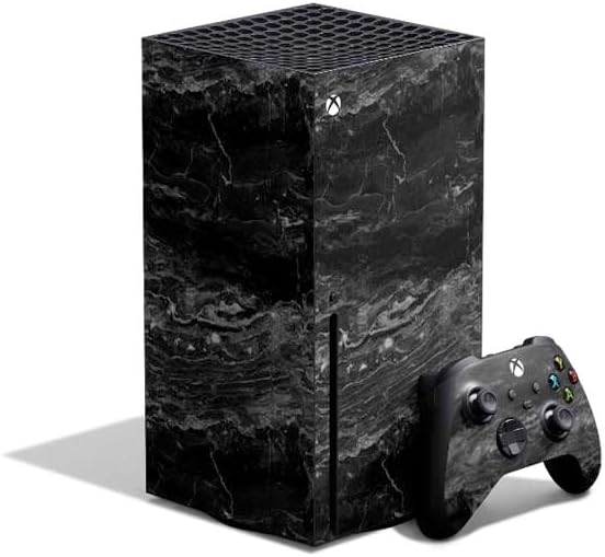 Skinit Decal Gaming Skin Compatible with Xbox Series X Bundle - Black Marble Design